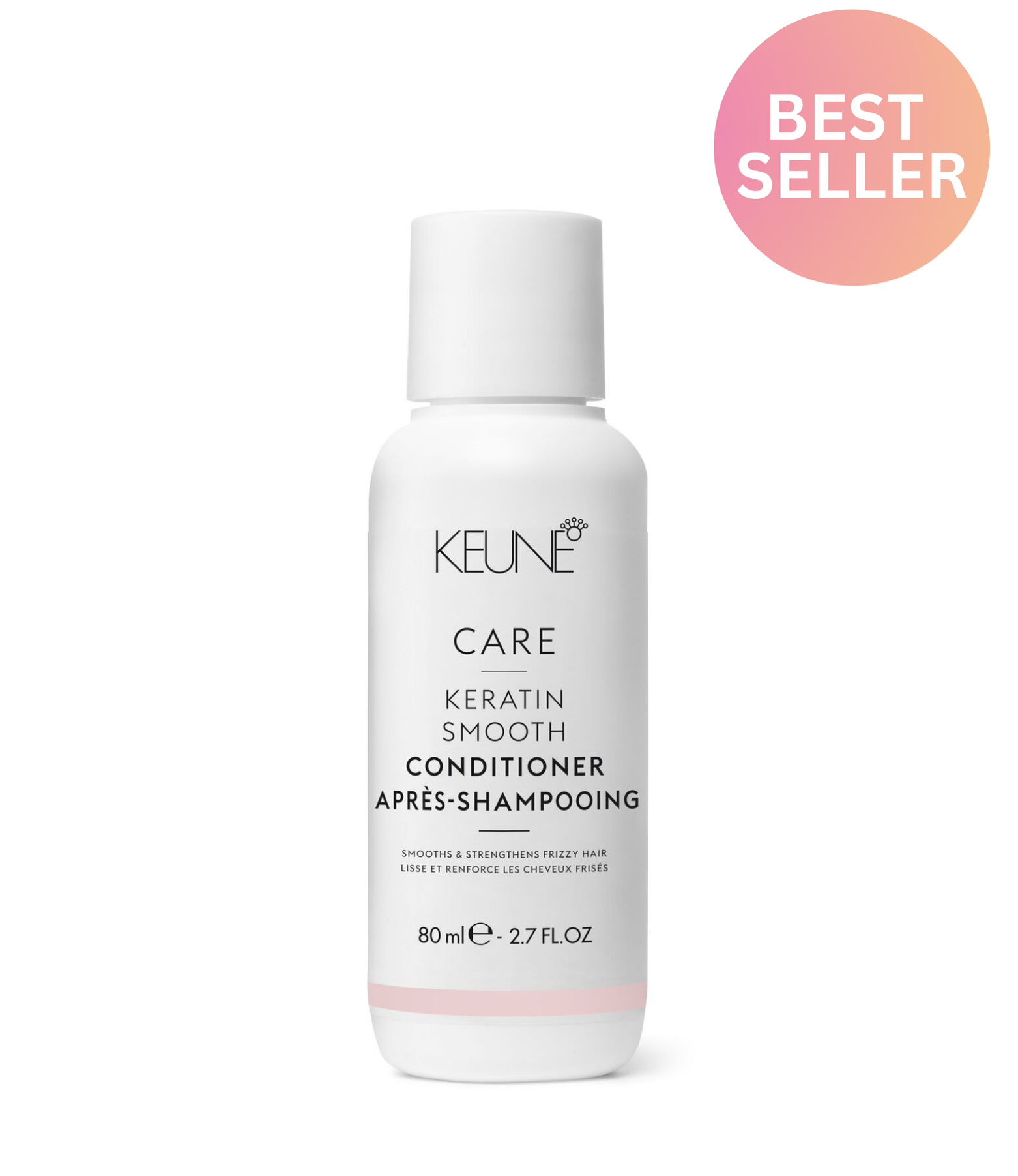 CARE Keratin Smooth Conditioner: Rich hair product with keratin, provitamin B5, and shea butter for shiny, easily manageable hair. Protection against frizz and hair breakage. Available on keune.ch.