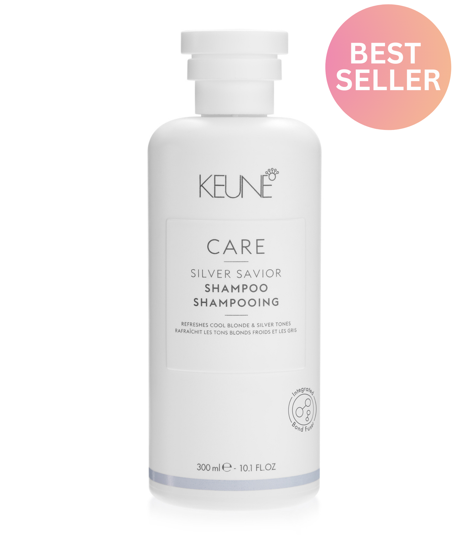 Keune Care Silver Savior Shampoo: Violett Shampoo für blondes und graues Haar. Neutralisiert Gelbstich und pflegt das Haar intensiv.