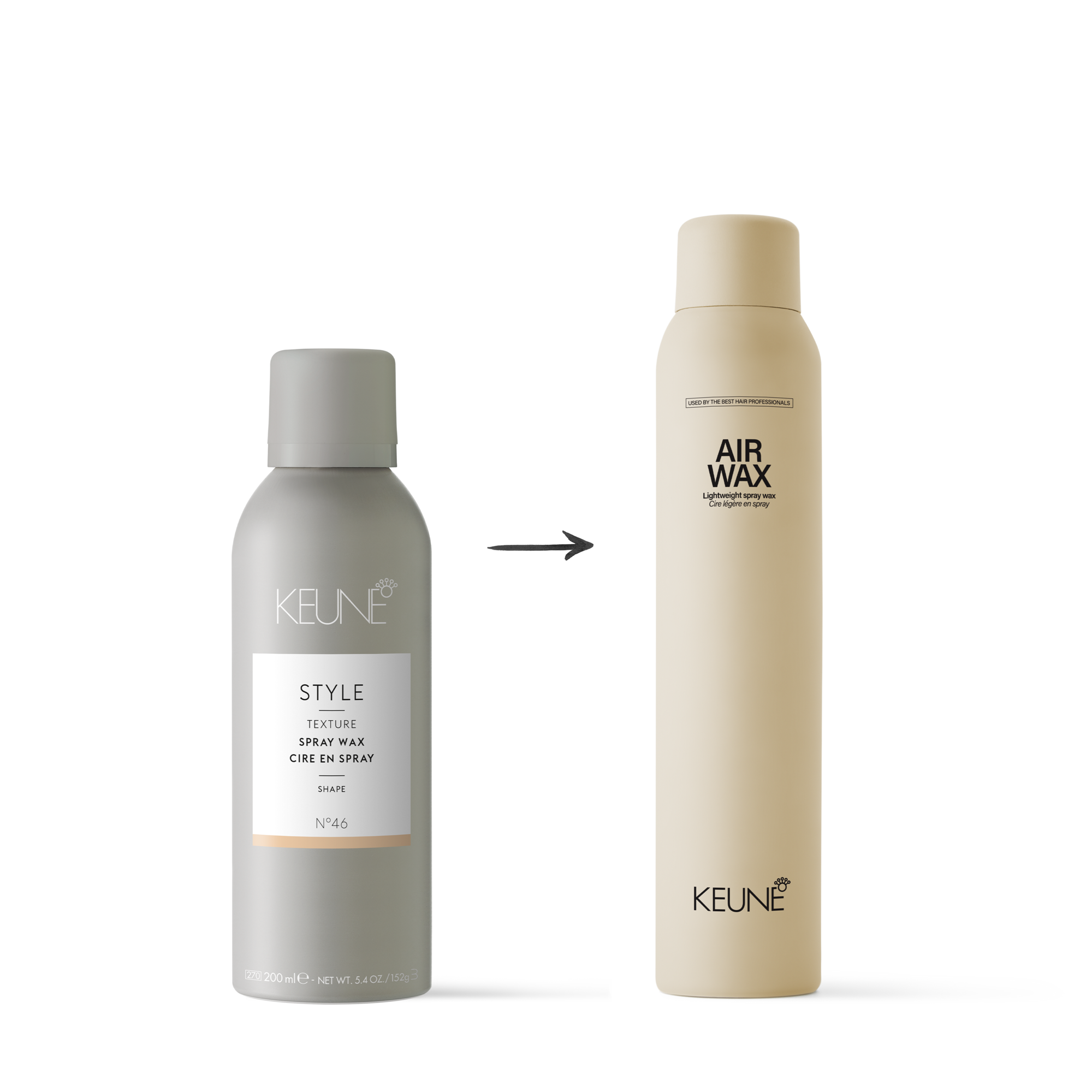 Keune Air Wax - Leichtes Sprühwachs: Ultraleichte Formel, die Deinem Haar Textur und Definition verleiht. Perfekt für Anti Frizz und Ponytail-Styling.