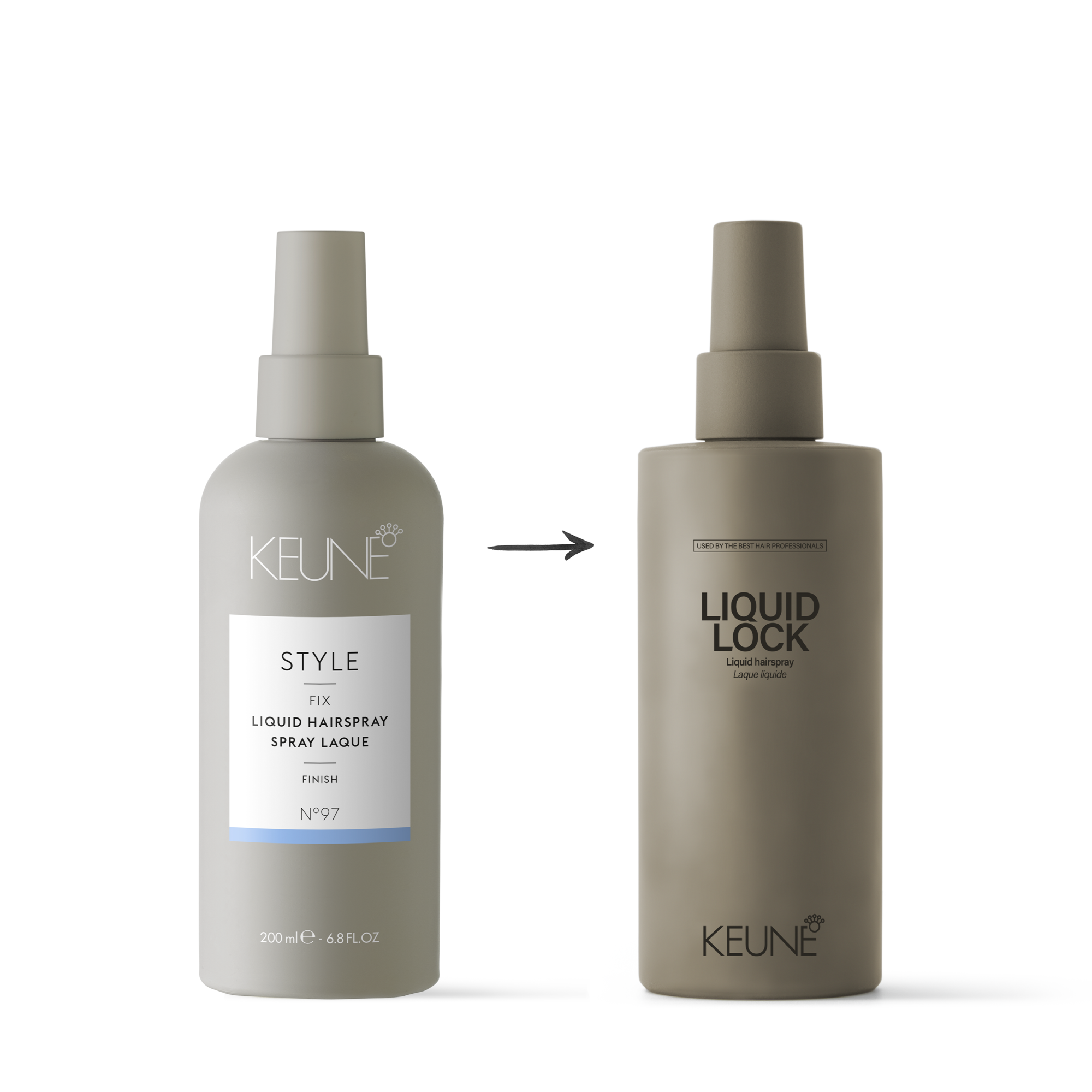 Discover the secret to professional hair style with Keune Liquid Lock Hair Spray – long-lasting hold and texture in one spray.