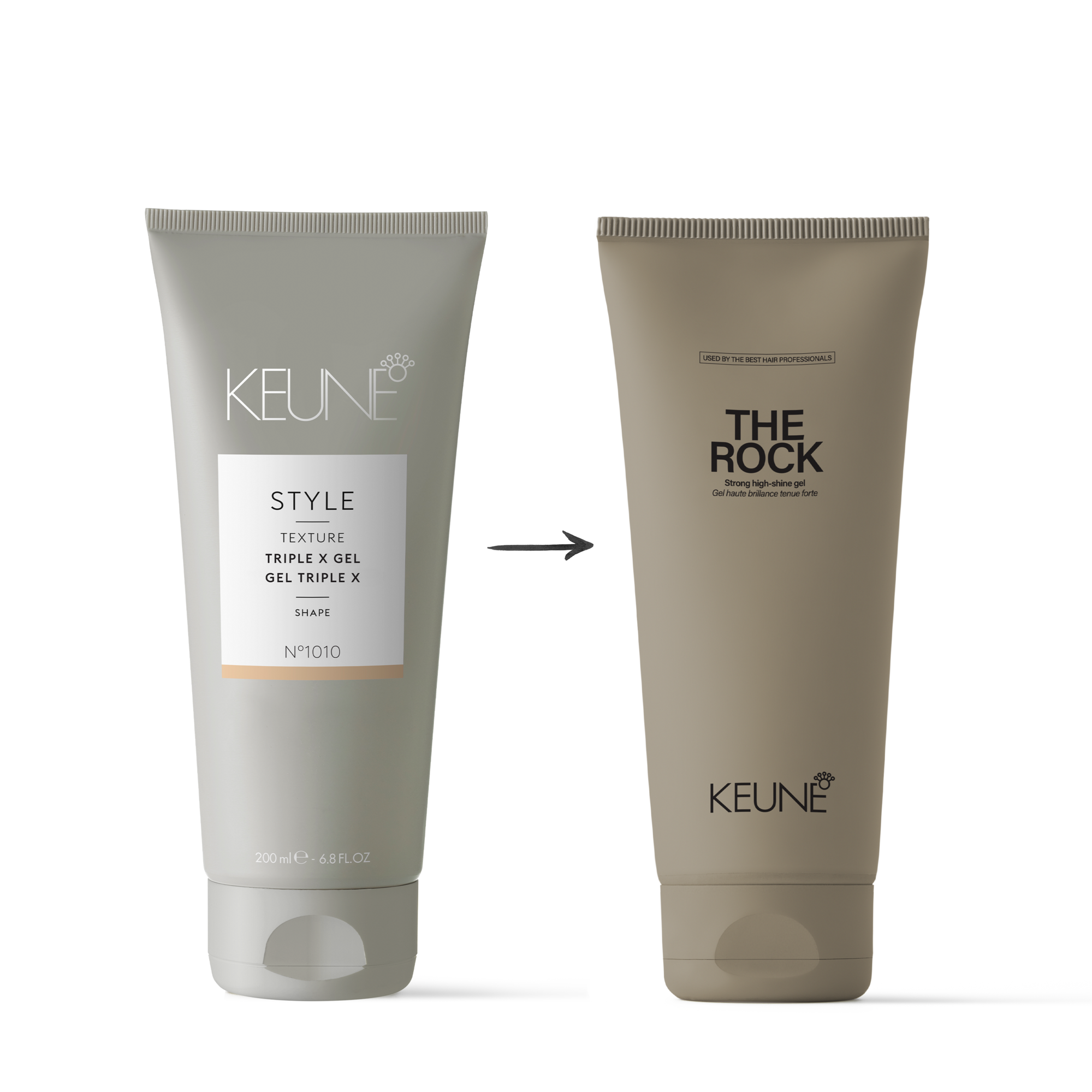 Keune The Rock - Gel haute brillance tenue forte. Crée une coiffure acérée avec une brillance éclatante et une fixation solide. Idéal pour effet mouillé.