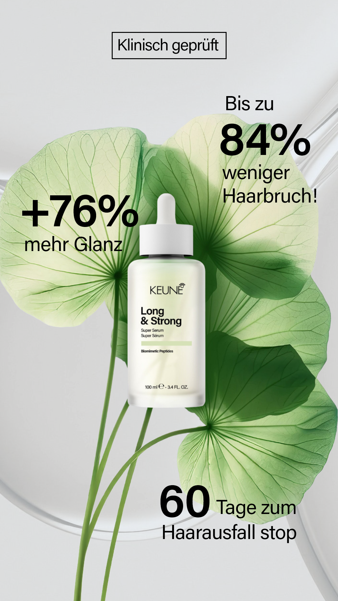 Verwöhne Dein kräftiges Haar mit Keunes reparierendem Conditioner.